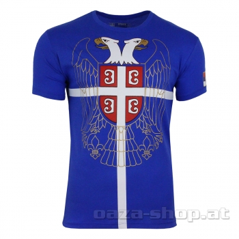 Majica SRB "KRST" royal plava